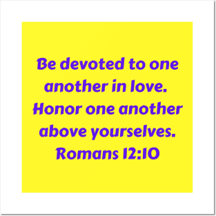 Bible Verse Romans 12:10 Posters and Art